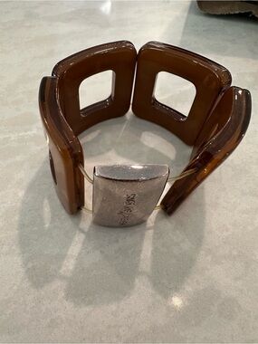 Acrylic Bracelet with Silver Accent